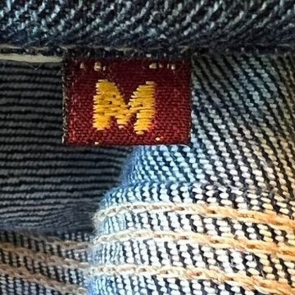 Vintage 7 For All Mankind Women's Blue Denim Jacket With Button Front & Pockets - Picture 14 of 16